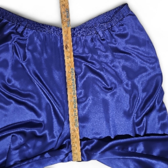 Ellen Tracy 100% Silk Royal Blue Pants Plus Sz 24 Vintage Luxe Holiday Lounge - Picture 9 of 15